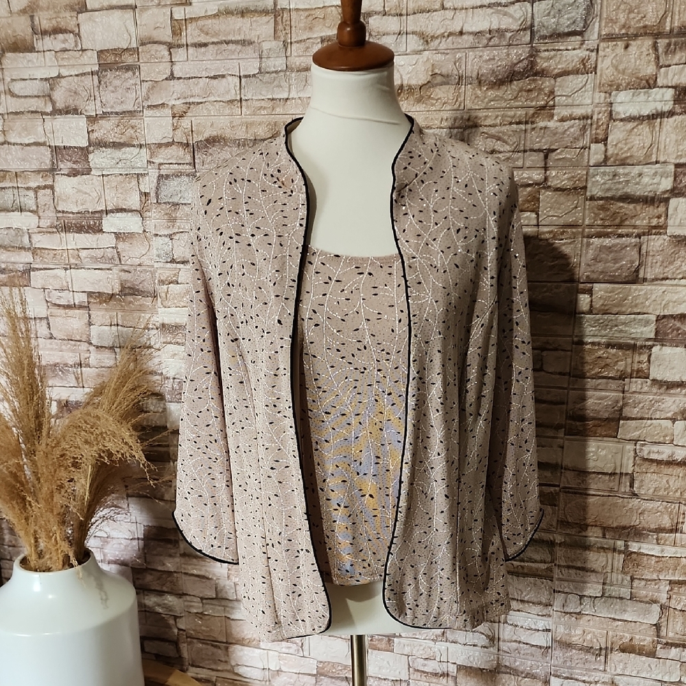 Onyx Nite Elegant Tan Top And Jacket